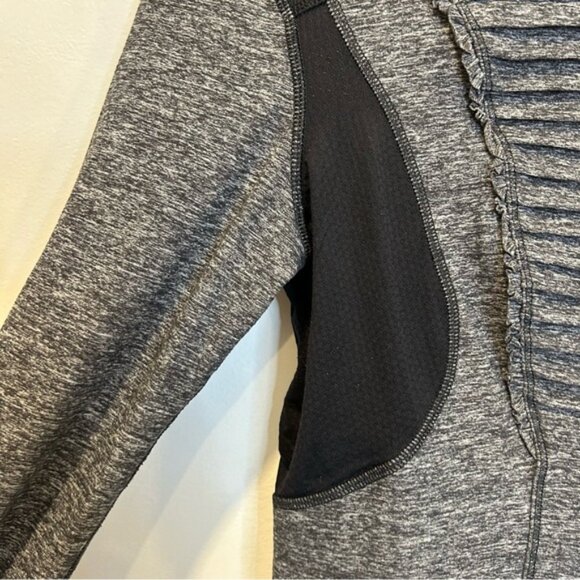Lululemon Run Your Heart Out Pullover (First Release) Heathered Black - Picture 15 of 16